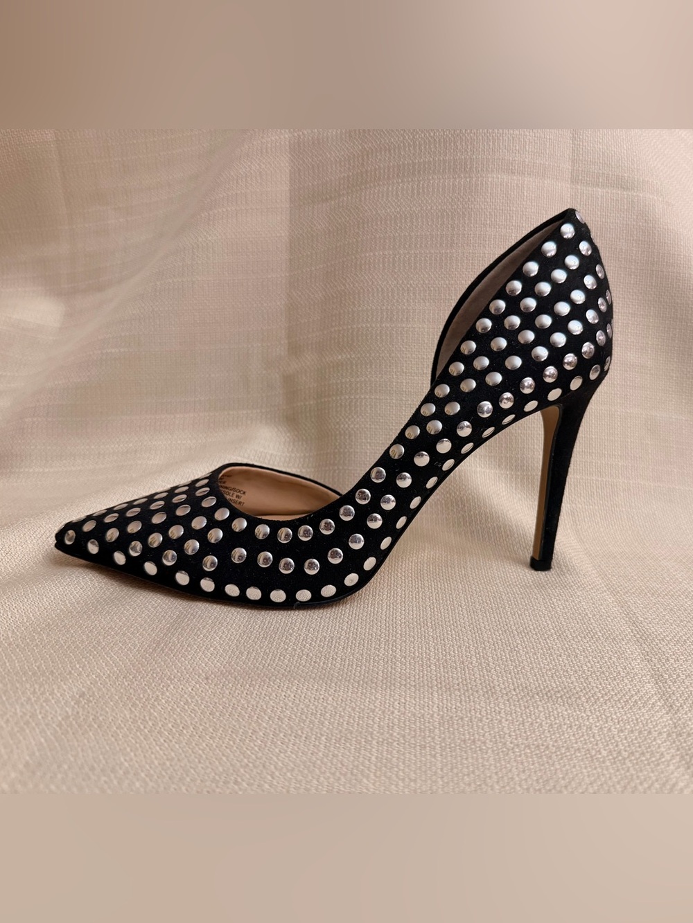 INC International Concepts Black Pointed-Toe Stiletto with Silver Studs